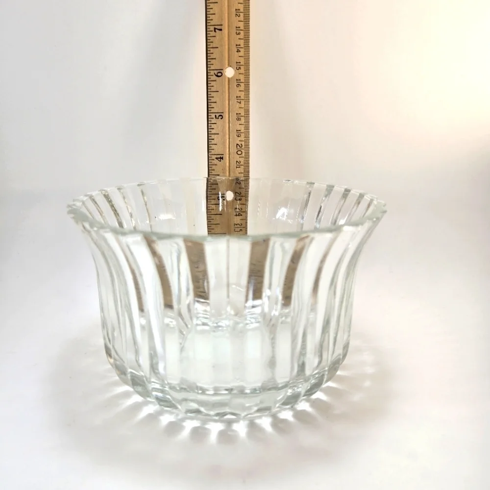 Vintage Glass Bowl Vase Dish 6